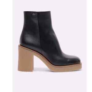 Santoni Harolyn Leather Zip Ankle Boots